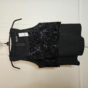 Elegant Black Embellished Tank Top